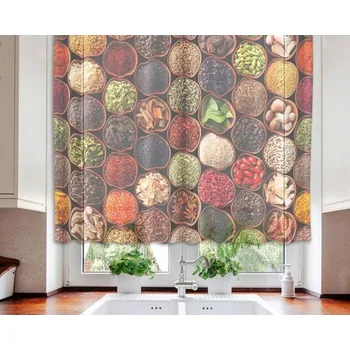 Závěs DIMEX Misky s kořením fotozáclony 140 x 120 cm