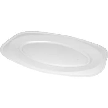 Dóza na potraviny Tác pěnový oválný bílý 25x35cm