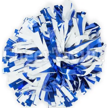 Metallický POMPON MODRO-BÍLÝ / 40 cm