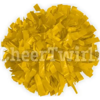 Plastový POMPON jednobarevný ŽLUTÝ / 35 cm