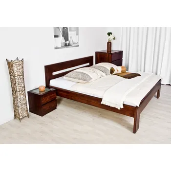 Postel Postel Postelia PLUTO Buk 160x200 - dřevěná postel z masivu o šíři 4 cm