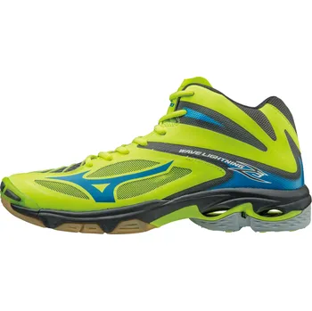 Pánská sálová obuv Recenze Mizuno Wave Lightning Z3 Mid Black/Yellow/Blue 50
