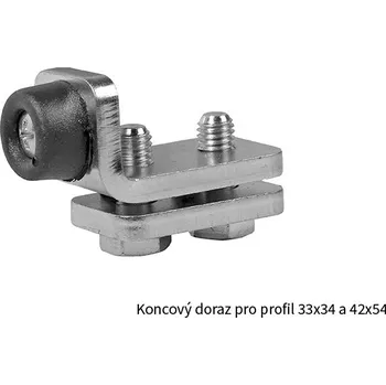 Garážová vrata Pojezdová sada pro zavěšená vrata 200 a 400 kg, profil 42x54 mm Varianta: Koncový doraz pro profil 33x34,42x54