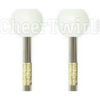 Mažoretková hůlka SMILY holografická ZLATÁ / 65 cm