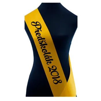 Party dekorace PotiskniTriko.cz Šerpa předškolák žlutá