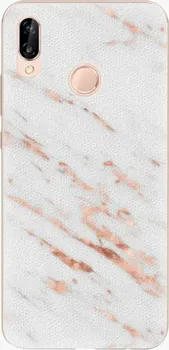 Pouzdro na mobilní telefon iSaprio Rose Gold Marble pro Huawei P20 Lite