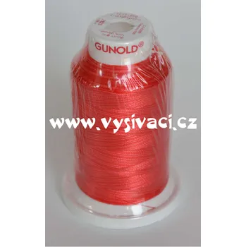 Nit vyšívací nitě Gunold SULKY 2123 melírovaná ombré červená, viskóza, návin 1000 metrů NK- balení: 1 kón návin 1000m