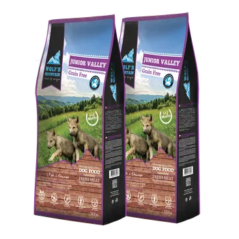 Recenze Wolf's Mountain Junior Valley 2 x 12,5 kg Krmivo pro psa Recenze Wolf's Mountain Junior Valley 2 x 12,5 kg