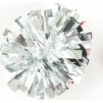 Minipompon do vlasů 10 cm koule / stříbrná