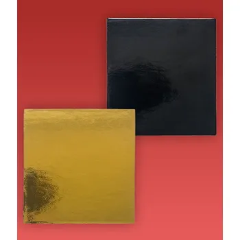 Jednorázové nádobí Podložka minidezert 2400, 9x9cm (zlato-černá) 100 ks/bal