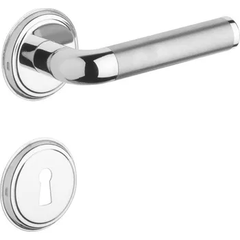 Stavební výplň Rostex Real/S rozetové dveřní kování - klika - knoflík pro vložku Ti