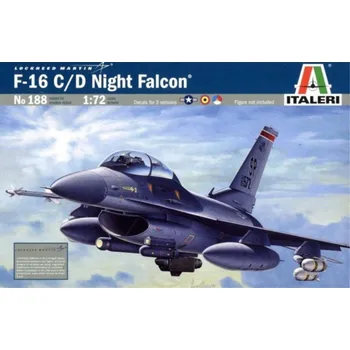 Italeri F-16 C/D Night Falcon 1:72 Plastikový model Italeri F-16 C/D Night Falcon 1:72