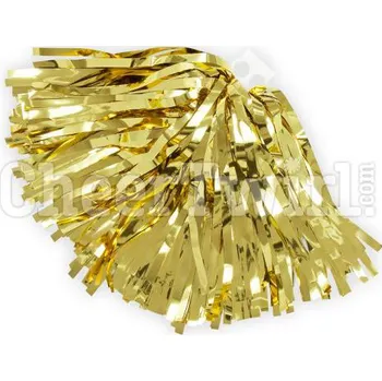 Karnevalový doplněk POMPON 25 cm zlatý metalický