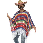 Smiffys Mexické poncho barevné pruhované