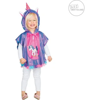 Karnevalový kostým Mottoland Německo Pelerína s kapucí - jednorožec varianta: 98