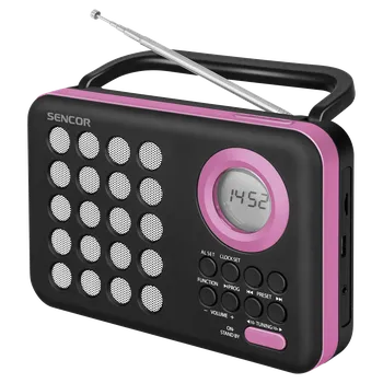 Radiopřijímač Sencor SRD 220 BPK černé/růžové