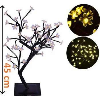 Nexos Dekorativní LED osvětlení strom s kvítky teple bílé