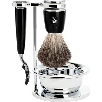 Mühle Rytmo Pure badger Mach 3 sada na holení s miskou černá