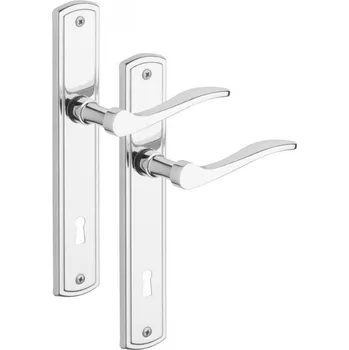 Rostex Terno štítové dveřní kování - klika - klika pro vložku 90mm Ti