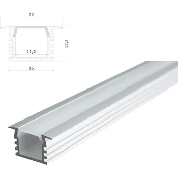 LED páska Ledshopik LED profil PDS4-K BIG - LED profil PDS4-K 1m - kopie