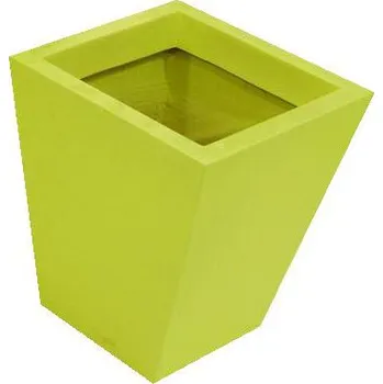 Květináč EuroPalms květináč ze skleněných vláken žlutý čtvercový 45 cm