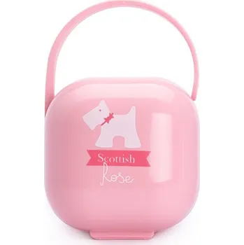 klip na dudlíky Scottish růžová krabička na dudlík