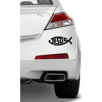 Samolepicí dekorace na vozidlo Samolepka na auto Rybička- křesťanský symbol 2