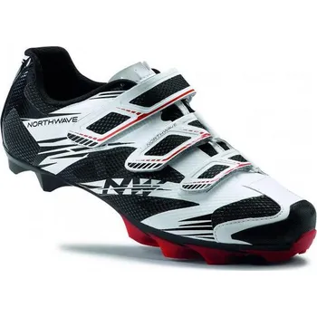 Pánské cyklistické tretry NW Scorpius 2 White/Black/Red 42