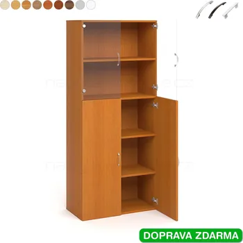 Policová skříň D 5 80 08 Hobis Drive - Skříň dveře plné a skleněné