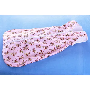 Spacák JAN peří Dětský pytlík na spaní letní 80 - 150 cm růžové opičky - pytlík na spaní letní růžové opičky 80 cm