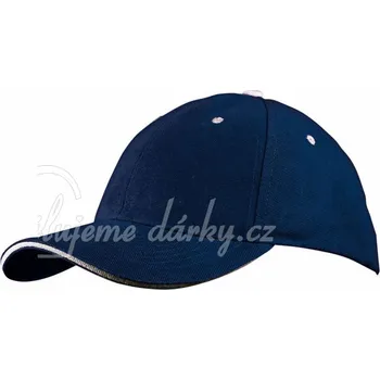 Kšiltovka Modrá šestidílná keprová baseballová čepice S