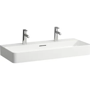 Umyvadlo Val - umyvadlo 95x42, broušená spodní část, 2 otvory pro baterie H8162870001071