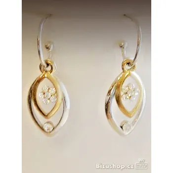 Náušnice Povrch úprava stříbro , zlato.