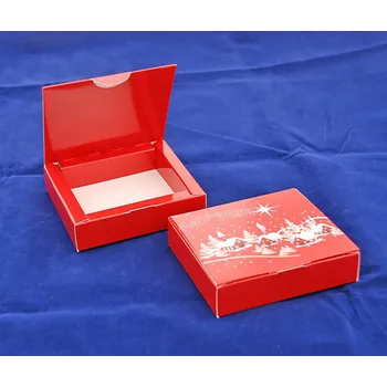 Dárková krabička Bonboniérová krabice čtyřpralinková - Zimní chaloupka - POSLEDNÍ