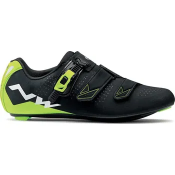 Pánské cyklistické tretry NW Phantom 2 SRS Black/Yellow fluo 43