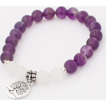 Souprava šperků Náramek Strom života ametyst mesíční kámen