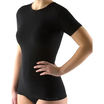 Ecobamboo dámské triko s krátkým rukávem černé