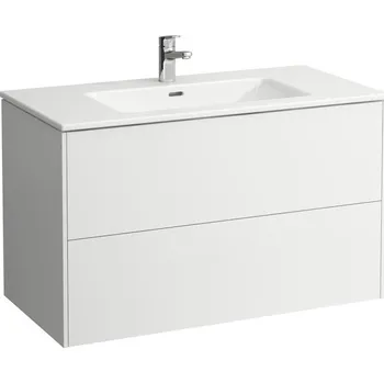 Nábytek Base - skříňka 100x50 včetně umyvadla, tmavý jilm H8649622631041