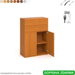 SZ 3 80 03 Hobis Strong - Skříň uzamykatelná, dveře plné, 2 záSuvky