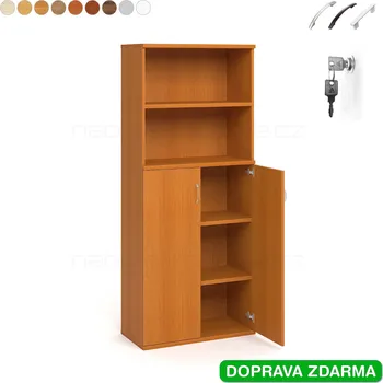 Policová skříň SZ 5 80 04 Hobis Strong - Skříň uzamykatelná, dveře plné, nika