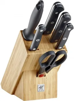 Kuchyňský nůž Zwilling Gourmet blok s noži 7 ks bambus
