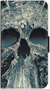 Pouzdro na mobilní telefon iSaprio Abstract Skull pro Samsung Galaxy J7 2016 flipové