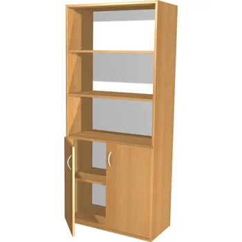 Policová skříň Kancelářská skříň dvoudveřová polootevřená – E85