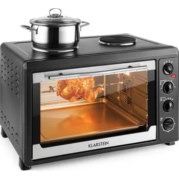 Klarstein Masterchef 60 s dvojitou plotýnkou Mini trouba Klarstein Masterchef 60 s dvojitou plotýnkou