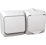 Schneider Electric Vypínač na povrch CEDAR PLUS 230V, č.6 se zásuvkou IP44