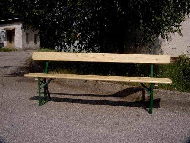 Zahradní pivní lavice s opěrkou