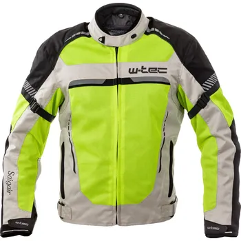 Moto bunda W-Tec Saigair fluo žlutá/šedá