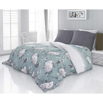 Povlečení Kvalitex Luxury Collection Kenzo zelené satén 140 x 220, 70 x 90 cm