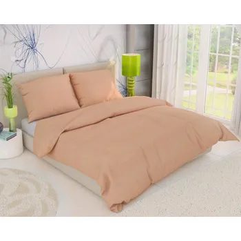 Povlečení Kvalitex Francouzské povlečení lososové 220 x 240, 2x 70 x 90 cm zipový uzávěr