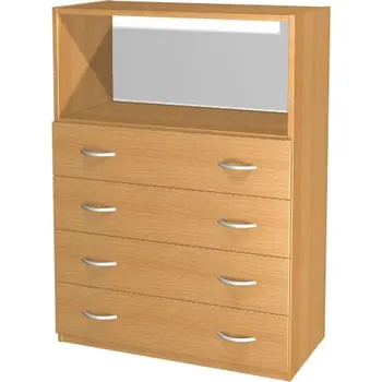 Policová skříň Kancelářská skříň čtyřzásuvková s nikou – G86